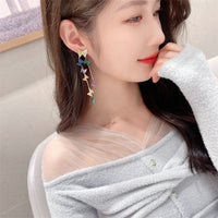 Thumbnail for Swarovski Crystal Butterfly Tassel Earrings - ArtGalleryZen