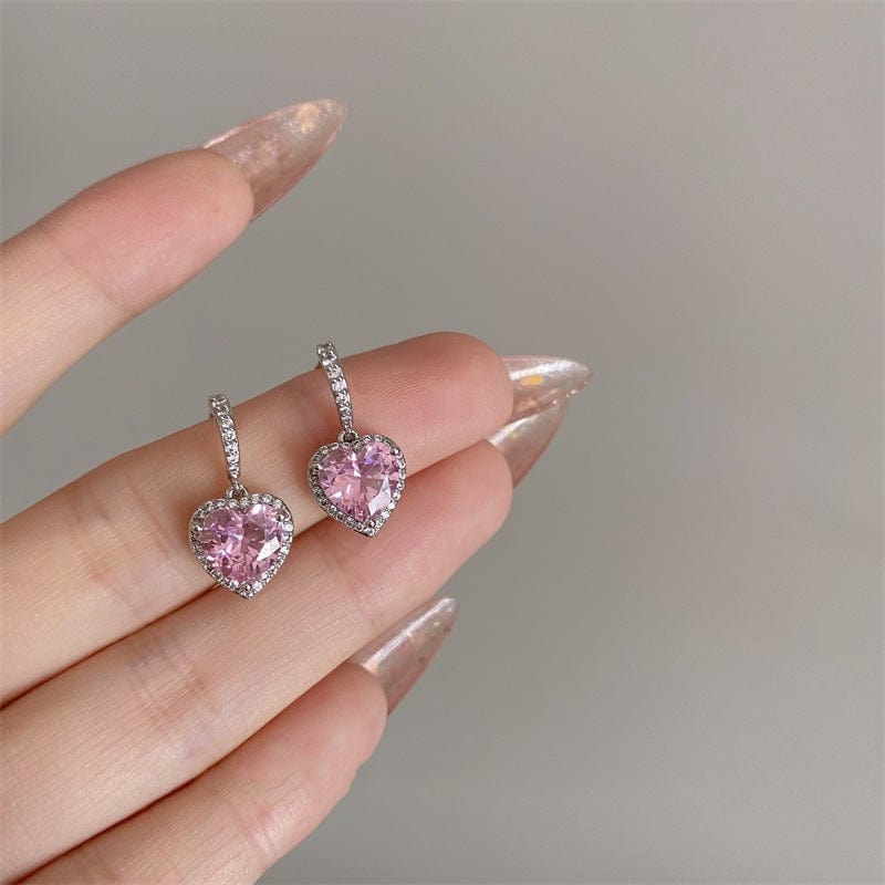 Swarovski Crystal Heart Earrings - ArtGalleryZen