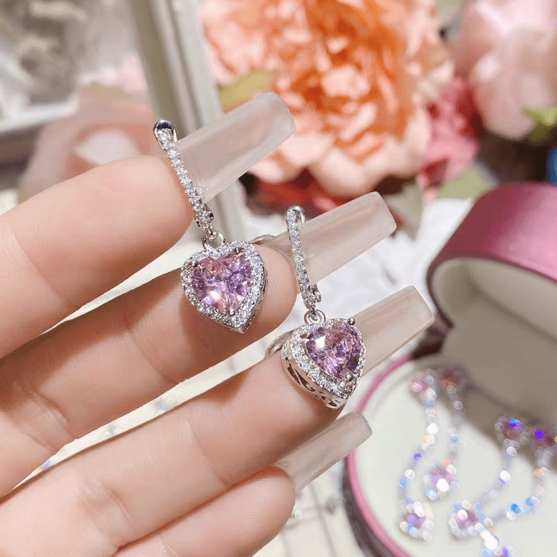 Swarovski Crystal Heart Earrings - ArtGalleryZen