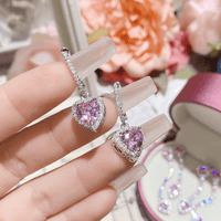 Thumbnail for Swarovski Crystal Heart Earrings - ArtGalleryZen