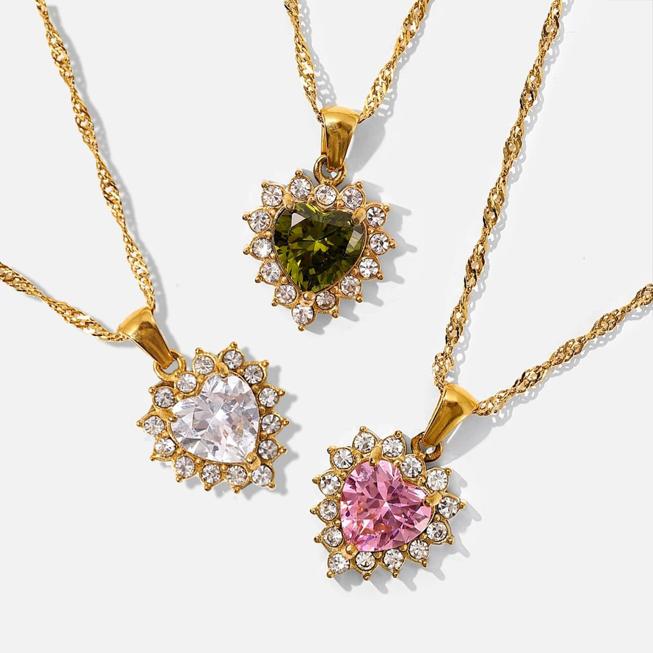 Swarovski Crystal Heart Pendant Necklace - ArtGalleryZen