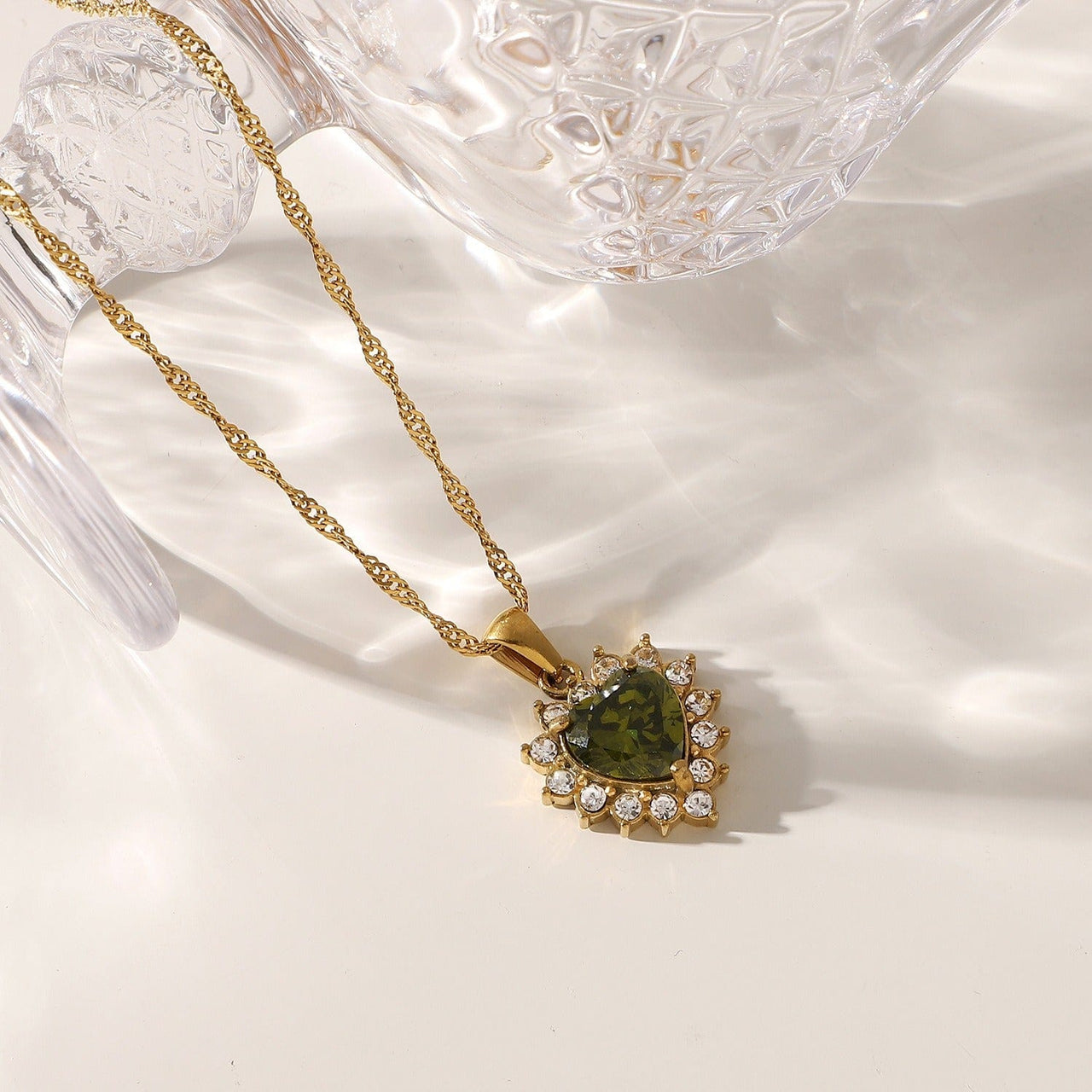 Swarovski Crystal Heart Pendant Necklace - ArtGalleryZen