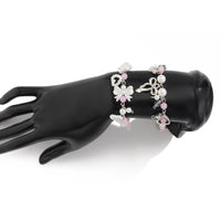 Thumbnail for Sweet 2pcs Bowknot Heart Charm Pearl Crystal Chain Bracelet Set - ArtGalleryZen