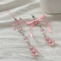 Thumbnail for Sweet 2pcs Gummy Bears Bowknot Keychain Phone Strap Set - ArtGalleryZen