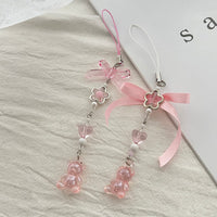 Thumbnail for Sweet 2pcs Gummy Bears Bowknot Keychain Phone Strap Set - ArtGalleryZen