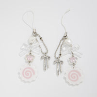 Thumbnail for Sweet 2pcs Narutomaki Bowknot Heart Keychain Phone Strap Set - ArtGalleryZen