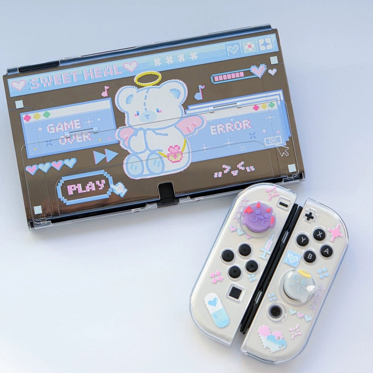 Sweet Bear Angel Split Nintendo Switch Case - ArtGalleryZen