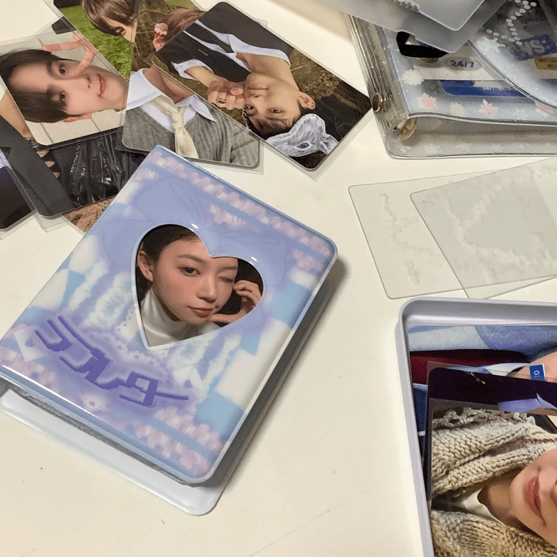 Sweet Bowknot Heart Kpop 3 Inch Mini Photocard Album - ArtGalleryZen