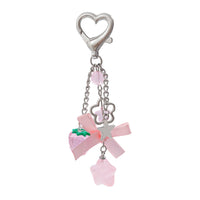 Thumbnail for Sweet Bowknot Strawberry Star Charm Heart Keychain -ArtGalleryZen