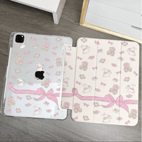 Thumbnail for Sweet Bunny Bear Ribbon Bow iPad Case - ArtGalleryZen