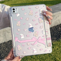 Thumbnail for Sweet Bunny Bear Ribbon Bow iPad Case - ArtGalleryZen