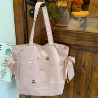 Thumbnail for Sweet Bunny Bear Rose Embroidery Bowknot Shoulder Bag