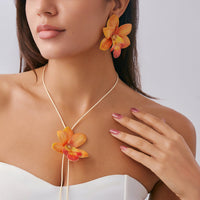 Thumbnail for Sweet Butterfly Orchid Flower Stud Earrings - ArtGalleryZen