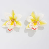 Thumbnail for Sweet Butterfly Orchid Flower Stud Earrings - ArtGalleryZen