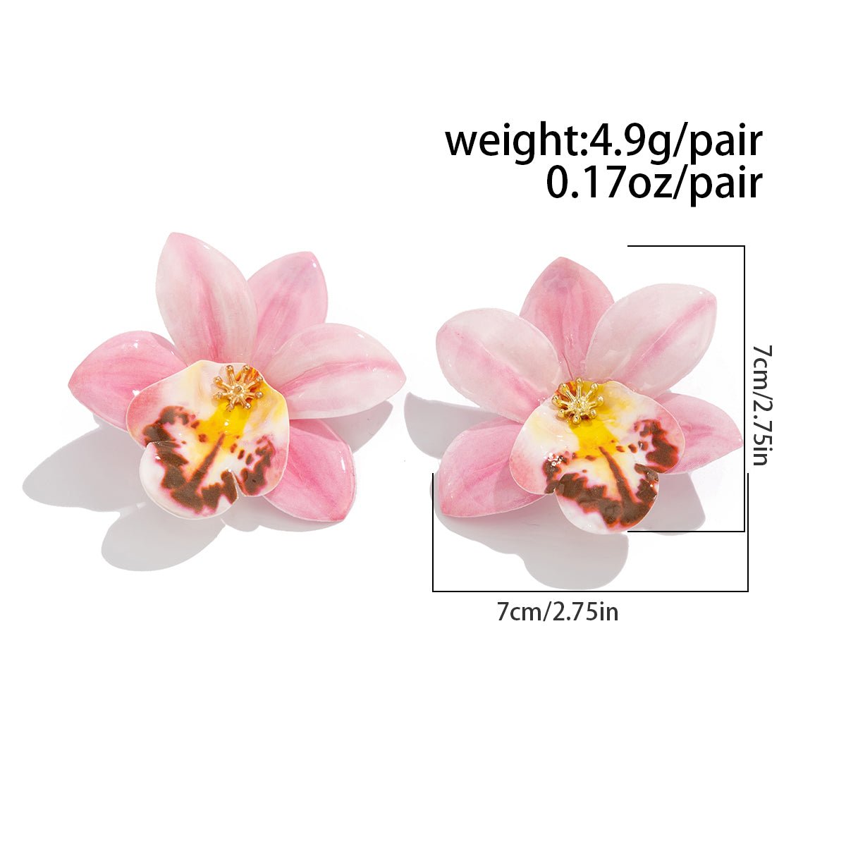 Sweet Butterfly Orchid Flower Stud Earrings - ArtGalleryZen