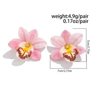 Thumbnail for Sweet Butterfly Orchid Flower Stud Earrings - ArtGalleryZen