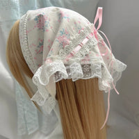 Thumbnail for Sweet Colorful Floral Lace Ribbon Bowknot Hair Band Hair Scarf