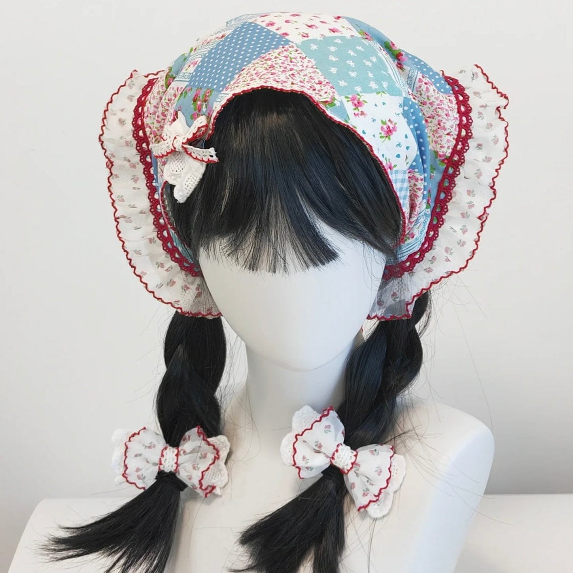 Sweet Colorful Floral Lace Ribbon Bowknot Hair Band Hair Scarf