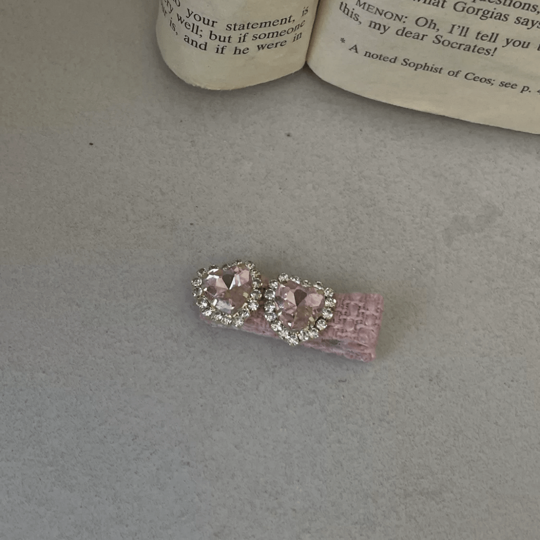 Sweet Crystal Inlaid Enamel Star Heart Bowknot Hair Clips Set - ArtGalleryZen