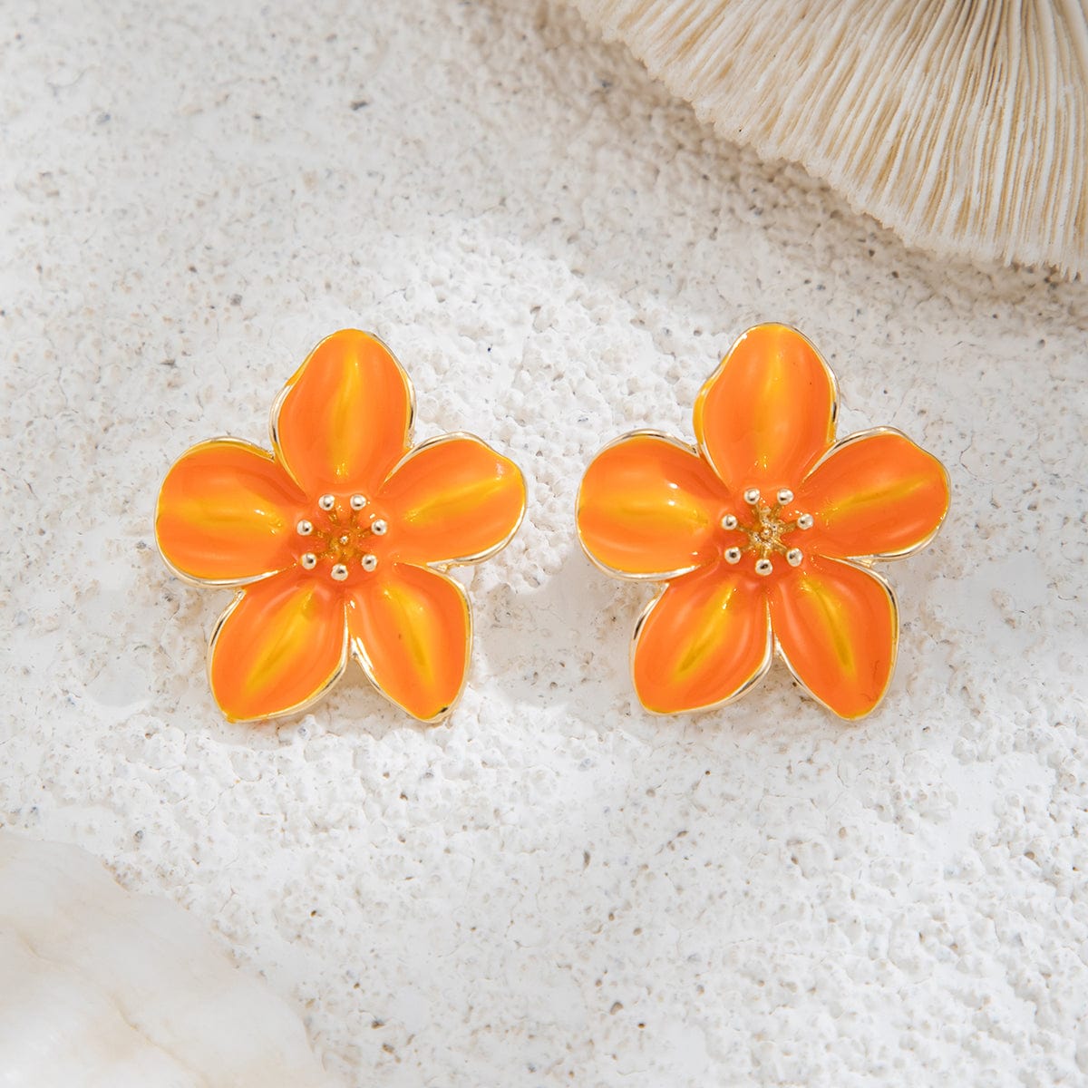 Sweet Enamel Flower Earrings - ArtGalleryZen