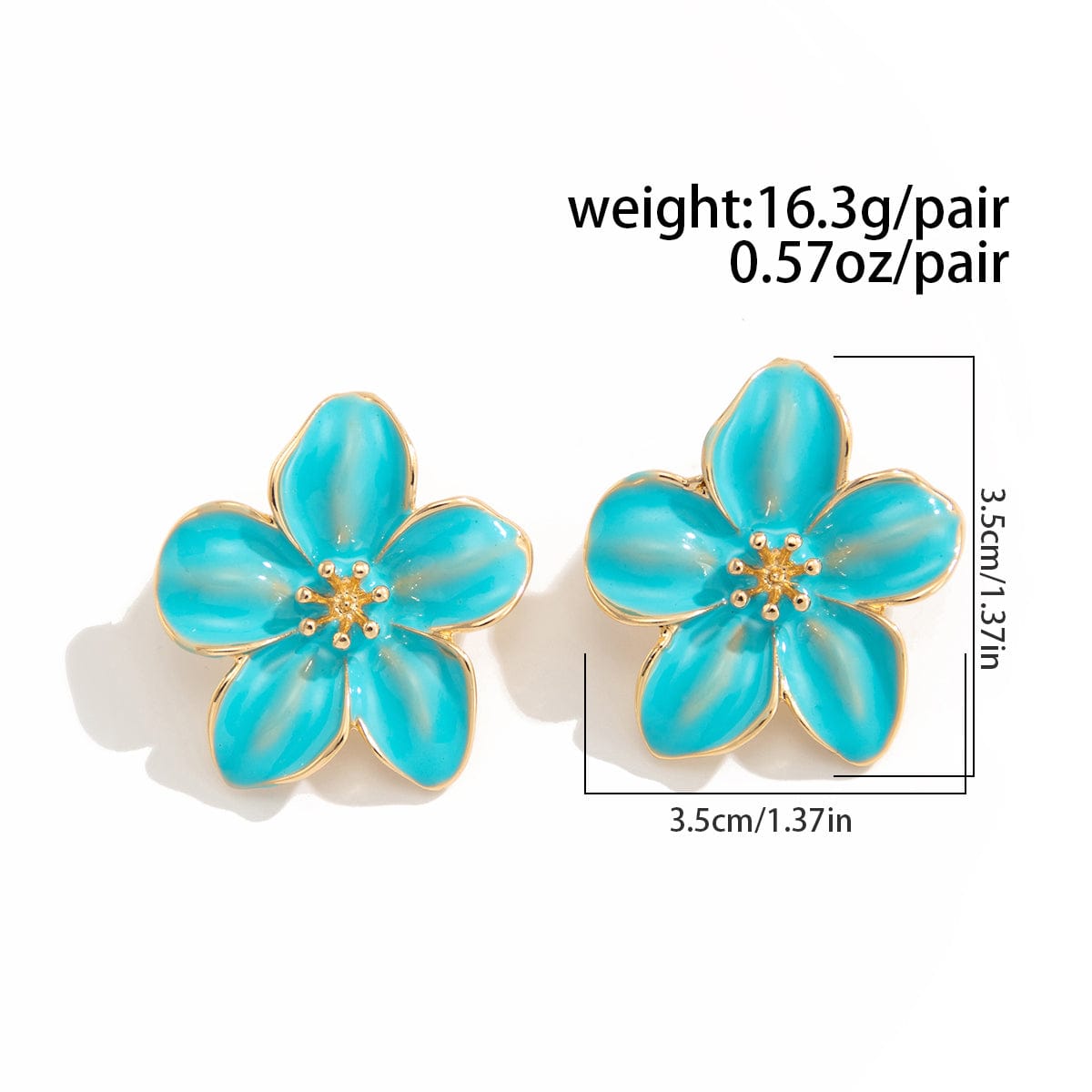 Sweet Enamel Flower Earrings - ArtGalleryZen