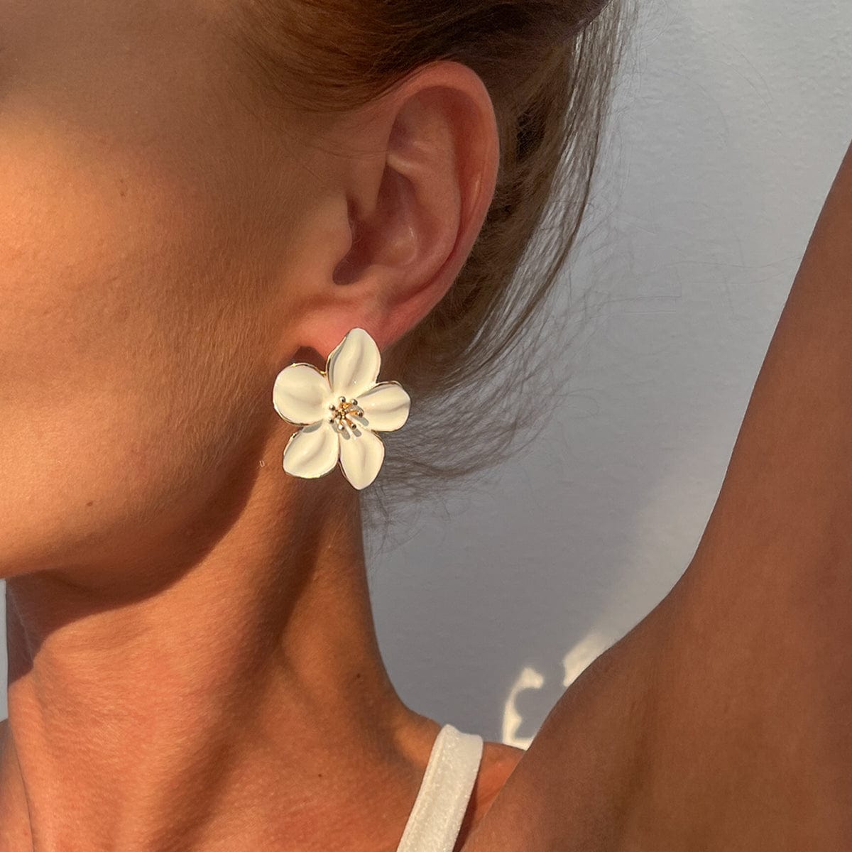 Sweet Enamel Flower Earrings