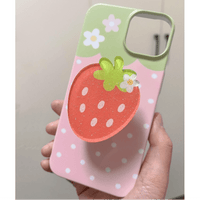 Thumbnail for Sweet Glitter Strawberry Narutomaki Phone Stand iPhone Case - ArtGalleryZen