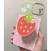 Thumbnail for Sweet Glitter Strawberry Narutomaki Phone Stand iPhone Case