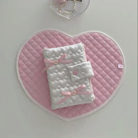 Thumbnail for Sweet Handmade Heart Polka Dots Fabric Coaster - ArtGalleryZen