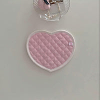 Thumbnail for Sweet Handmade Heart Polka Dots Fabric Coaster - ArtGalleryZen