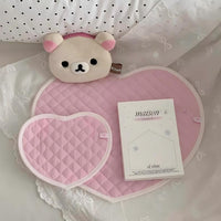 Thumbnail for Sweet Handmade Heart Polka Dots Fabric Coaster - ArtGalleryZen