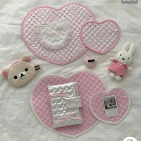 Thumbnail for Sweet Handmade Heart Polka Dots Fabric Coaster - ArtGalleryZen