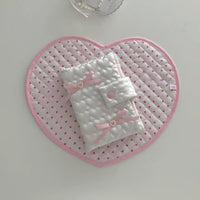 Thumbnail for Sweet Handmade Heart Polka Dots Fabric Coaster - ArtGalleryZen