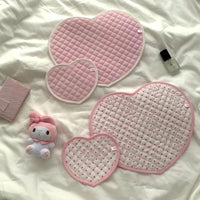 Thumbnail for Sweet Handmade Heart Polka Dots Fabric Coaster - ArtGalleryZen