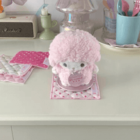 Thumbnail for Sweet Handmade Heart Tulip Square Coaster - ArtGalleryZen