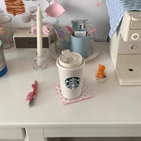 Thumbnail for Sweet Handmade Heart Tulip Square Coaster - ArtGalleryZen