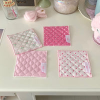 Thumbnail for Sweet Handmade Heart Tulip Square Coaster - ArtGalleryZen