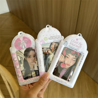 Thumbnail for Sweet Heart Dolphin Bowknot Kpop Keychain Photocard Holder - ArtGalleryZen