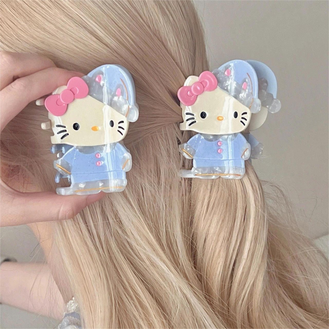 Sweet Hello Kitty Sleepwear Acetate Acrylic Hair Claw Hair Clip