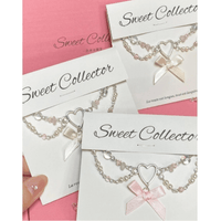 Thumbnail for Sweet Layered Bowknot Heart Charm Pearl Chain Necklace