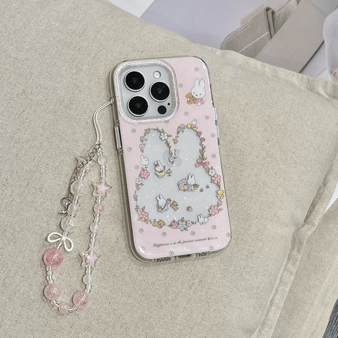 Sweet Miffy Flower iPhone Case With Lanyard - ArtGalleryZen