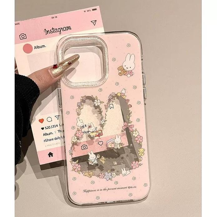 Sweet Miffy Flower iPhone Case With Lanyard - ArtGalleryZen