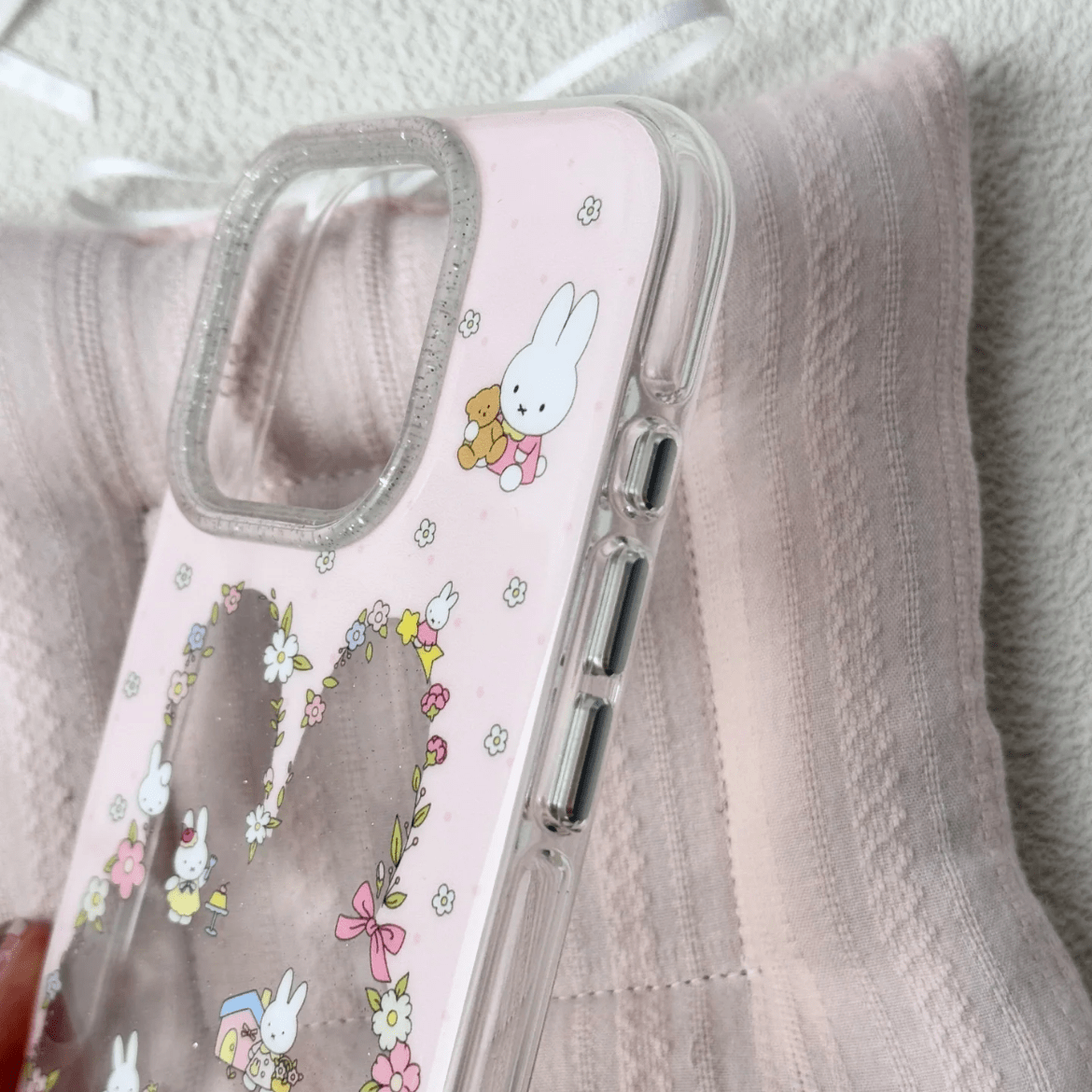 Sweet Miffy Flower iPhone Case With Lanyard - ArtGalleryZen