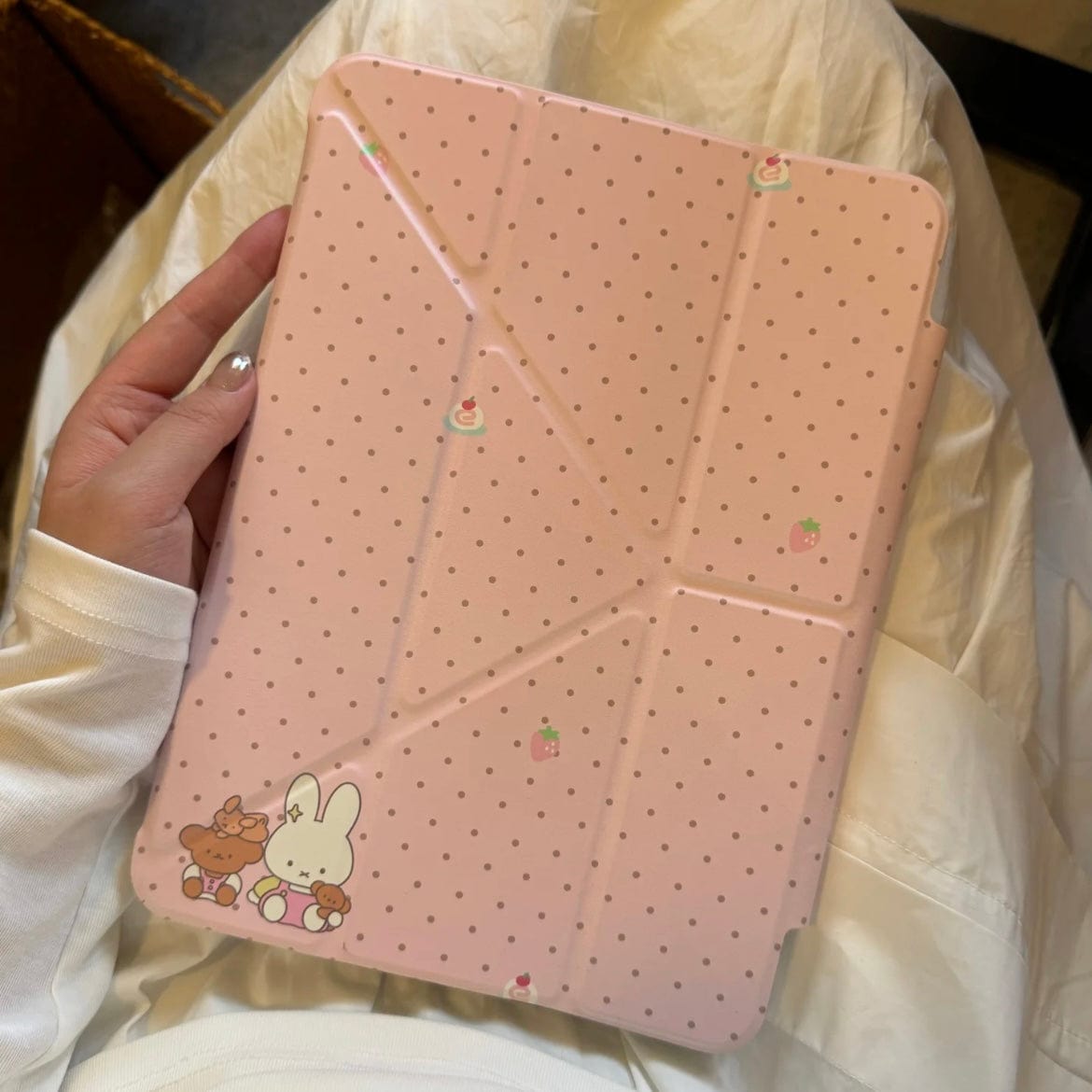 Sweet Miffy Polka Dot iPad Case - ArtGalleryZen