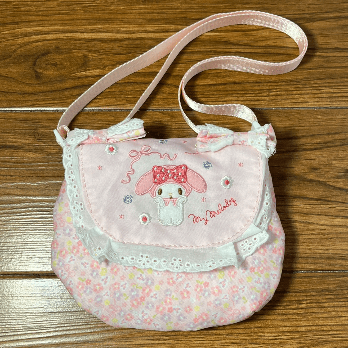 Sweet My Melody Floral Shoulder Crossbody Bag