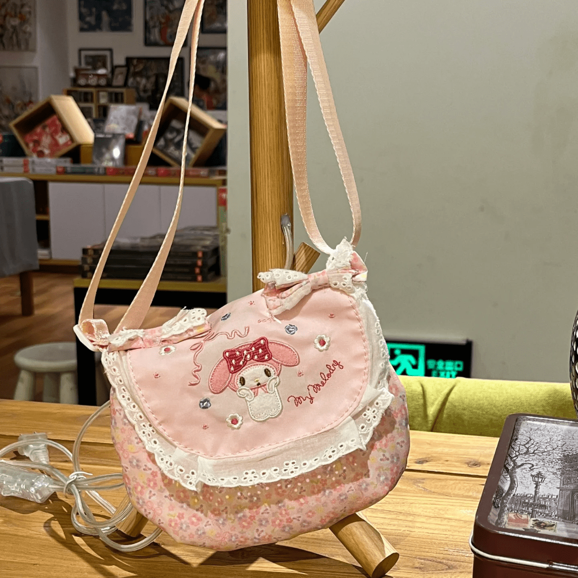 Sweet My Melody Floral Shoulder Crossbody Bag