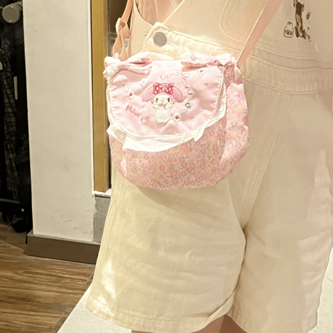 Sweet My Melody Floral Shoulder Crossbody Bag