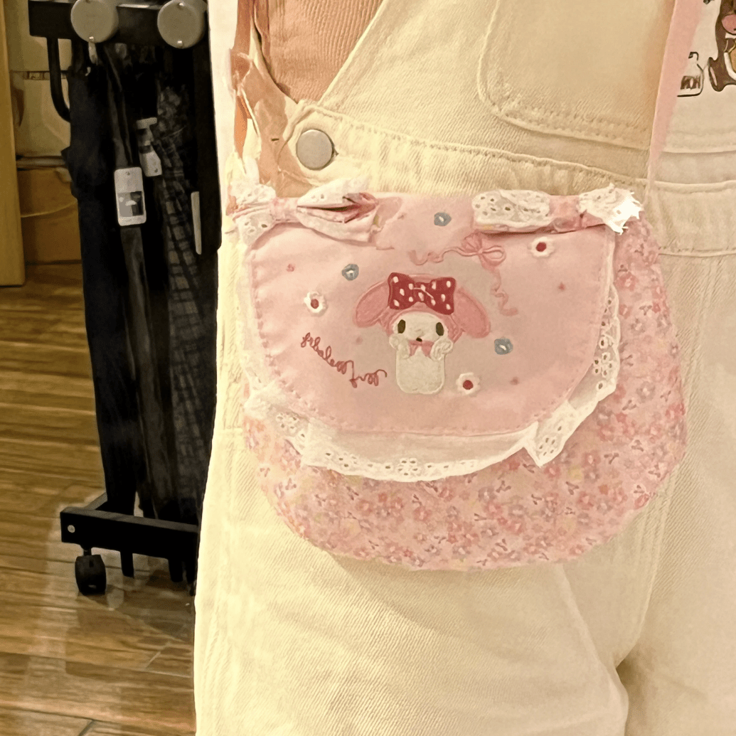 Sweet My Melody Floral Shoulder Crossbody Bag