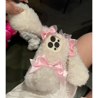 Thumbnail for Sweet Pink Bowknot Plush Bunny iPhone Case