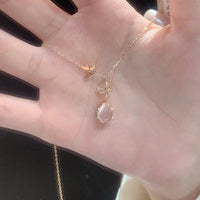 Thumbnail for Sweet Pink Crystal Pendant Enamel Butterfly Necklace - ArtGalleryZen